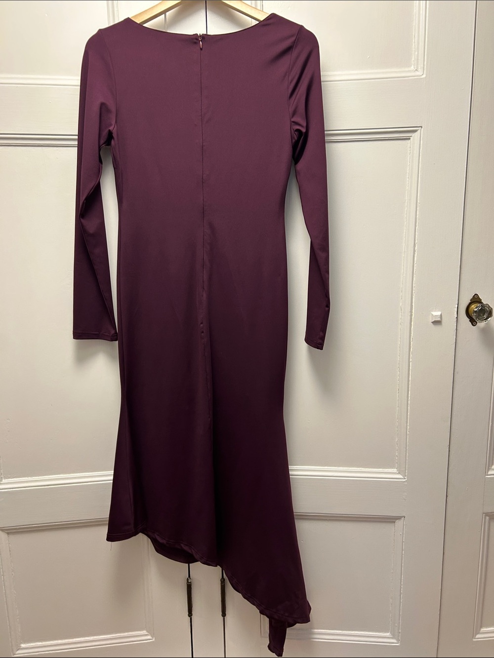 Able Plum Asymmetric Hem Long-Sleeve Dress - Picture 8 of 9